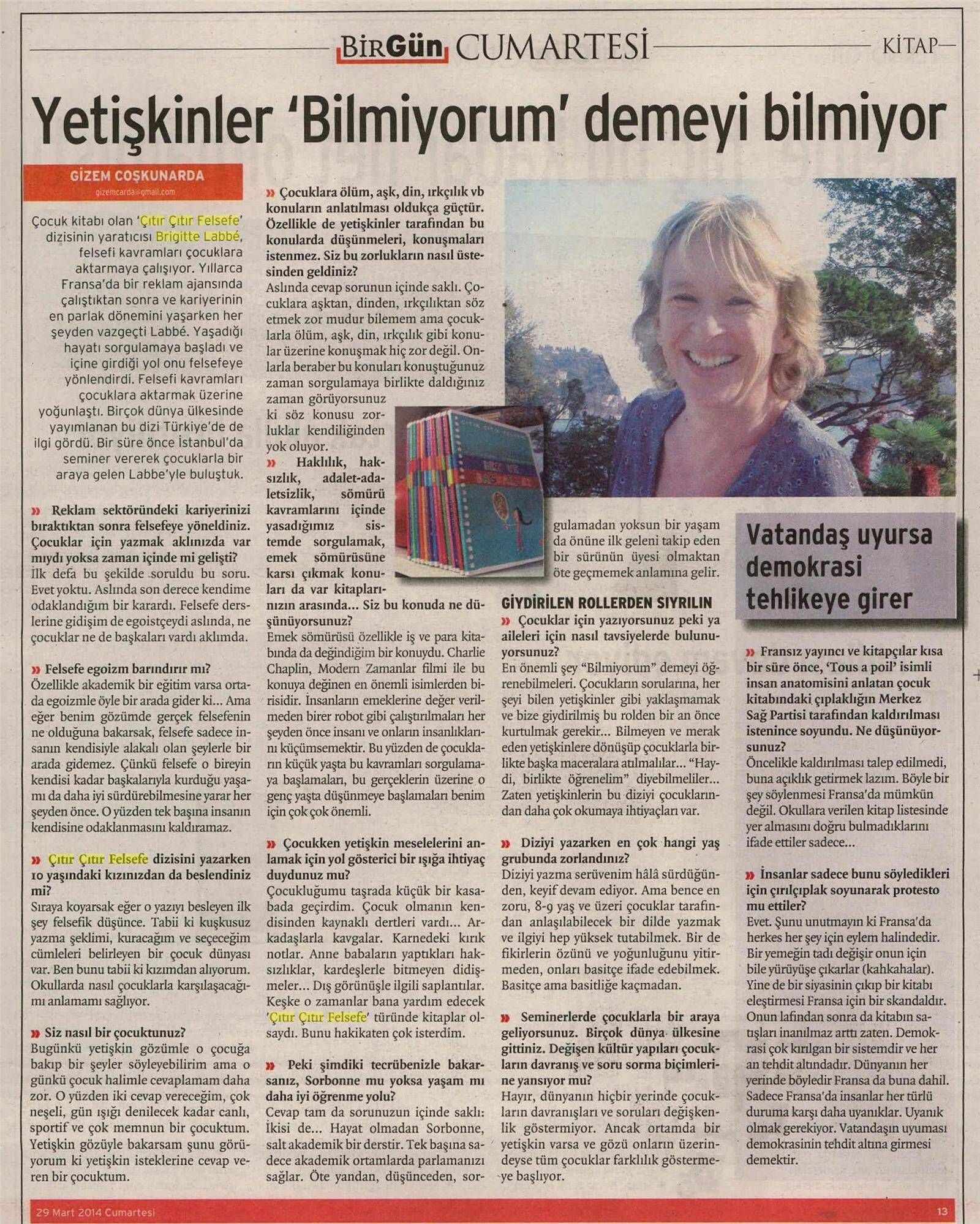 29.03.2014 Birgun Cumartesi