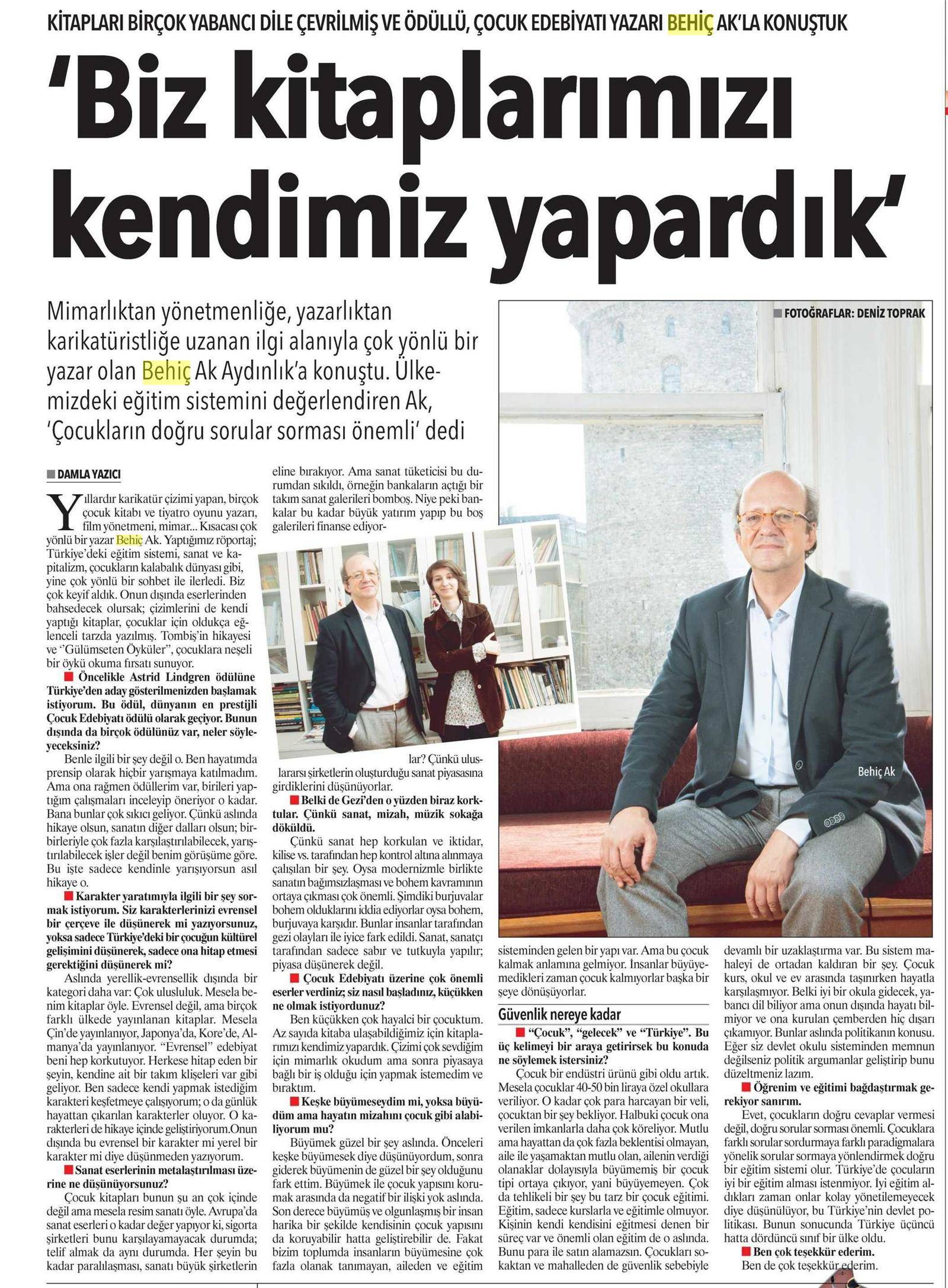 24.04.2014 Aydinlik Gazetesi