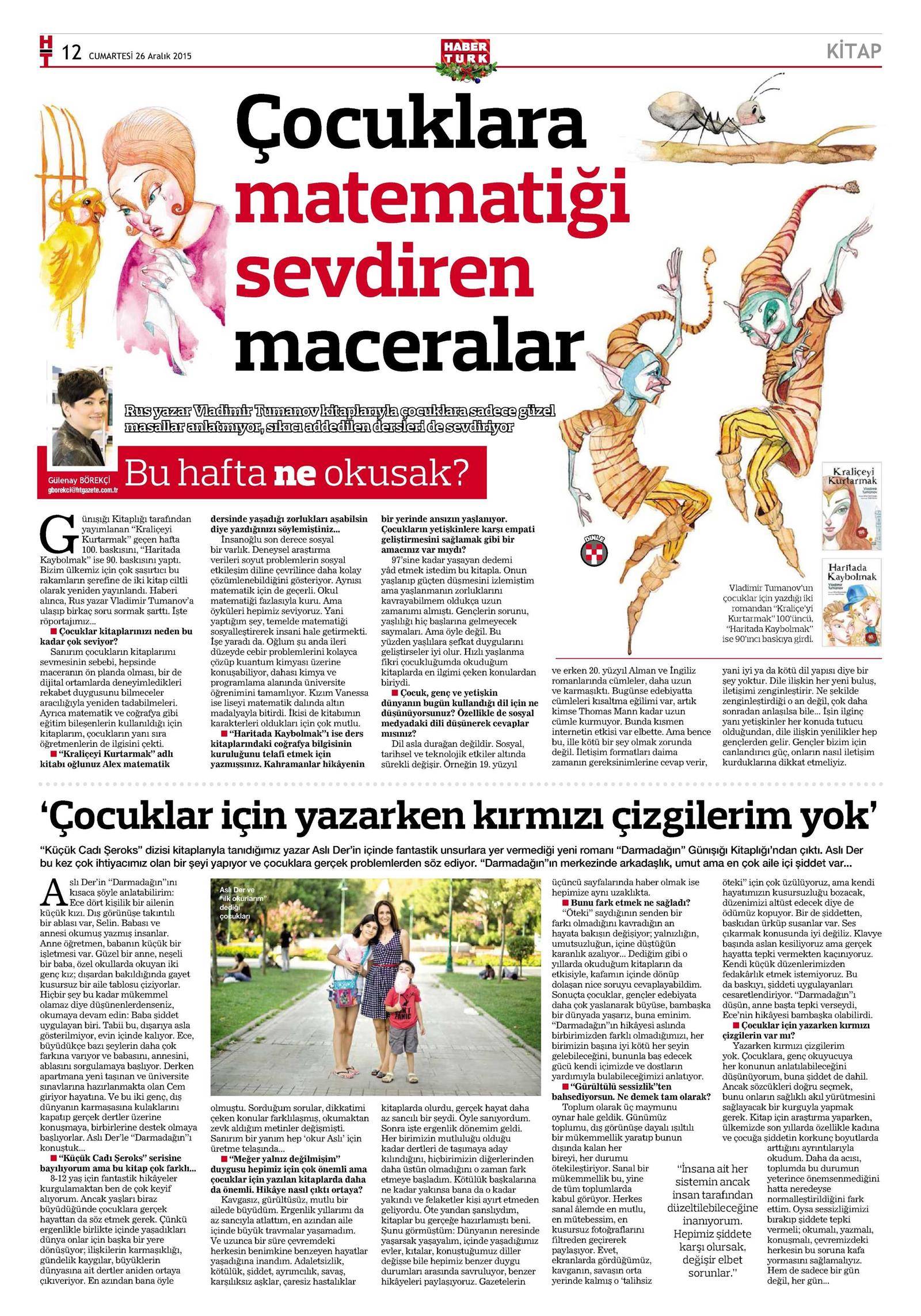 26-12-2015 | HaberTürk Cumartesi | Çocuklara matematiği sevdiren maceralar