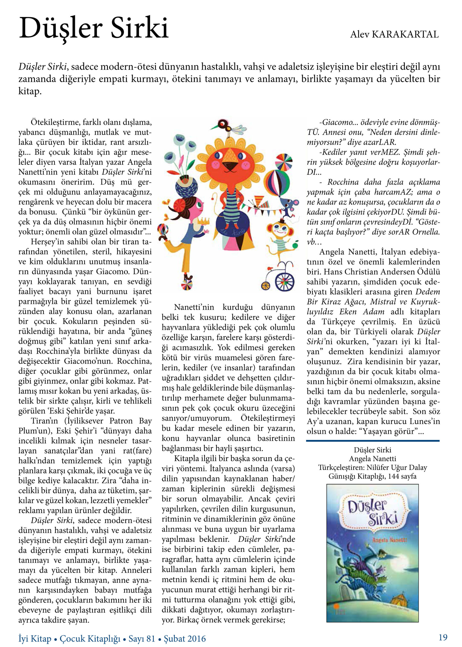 01-02-2016 | İyi Kitap | Düşler Sirki