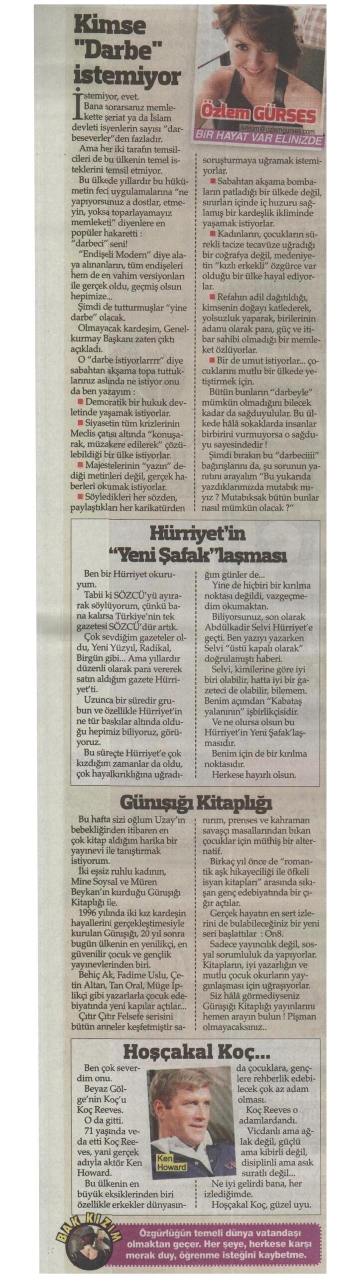 03-04-2016 | Sözcü Pazar | Günışığı Kitaplığı