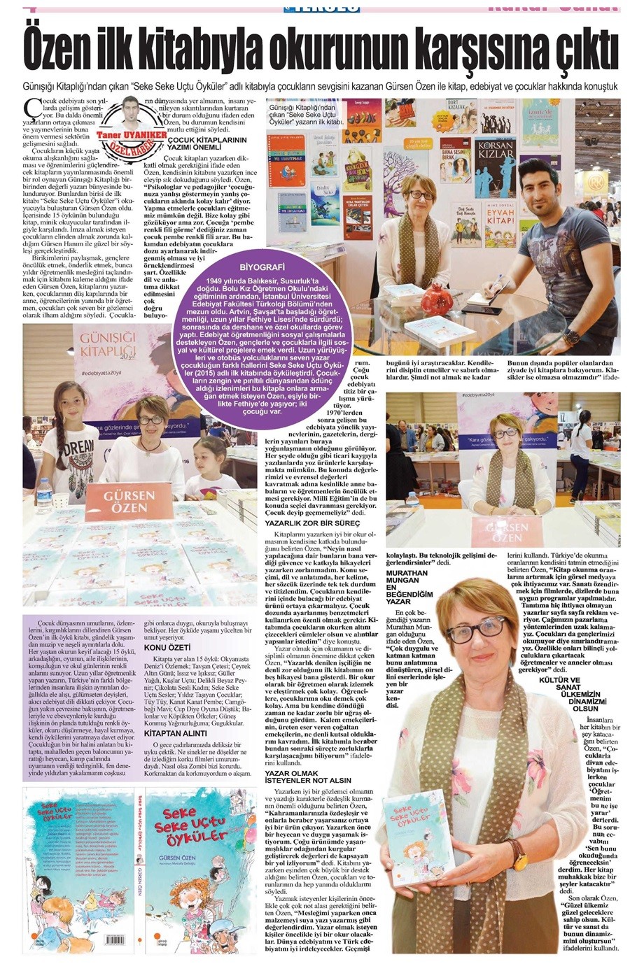 24-04-2016 | İzmir İlk Ses | Özen ilk kitabıyla okurunun karşısına çıktı