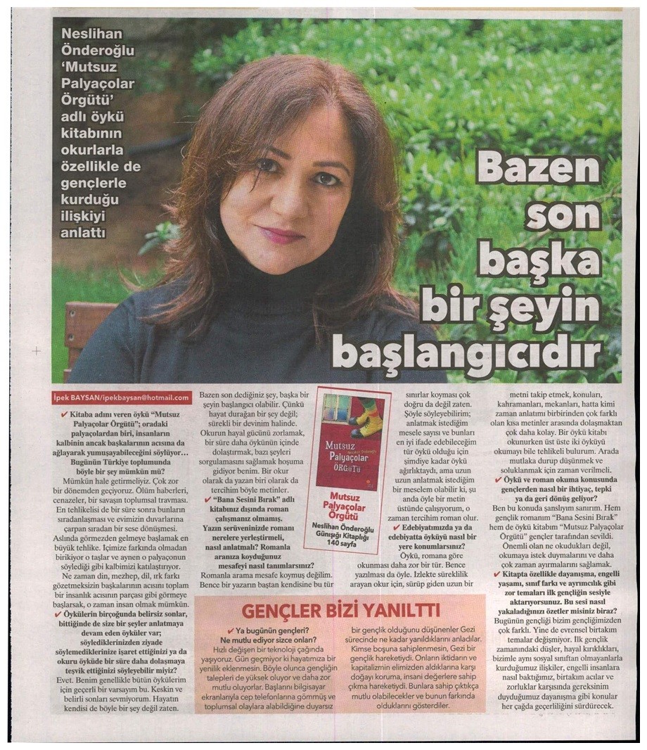 25-03-2016 | Posta Kitap | Bazen son başka bir şeyin başlangıcıdır