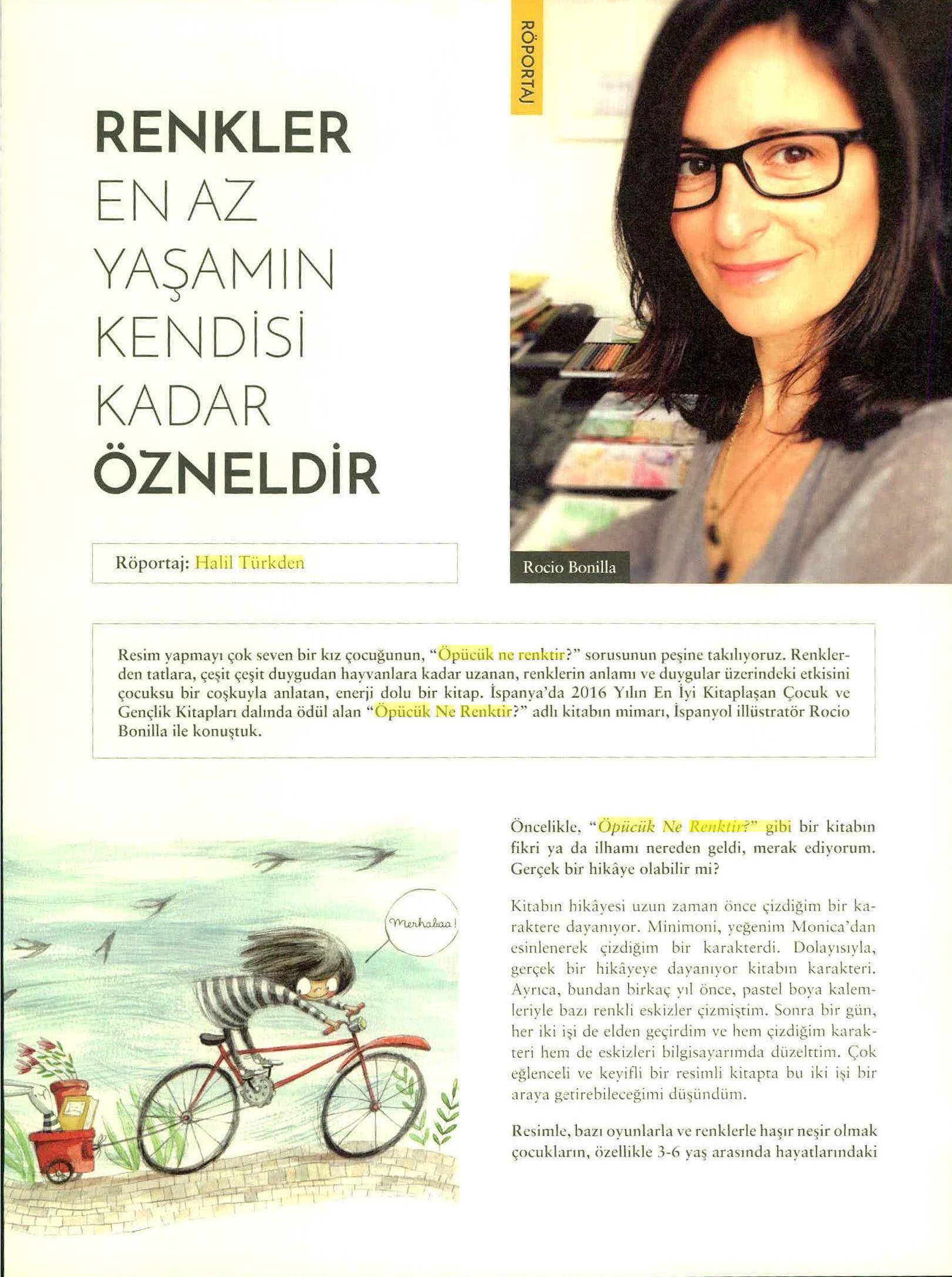 01-09-2016 | Arka Kapak | Renkler en az yaşamın kendisi kadar özneldir