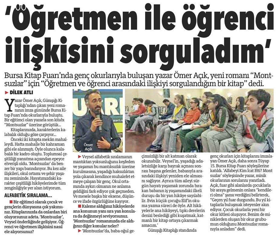 25-03-2017 | Bursa Olay | Öğretmen ile öğrenci ilişkisini sorguladım