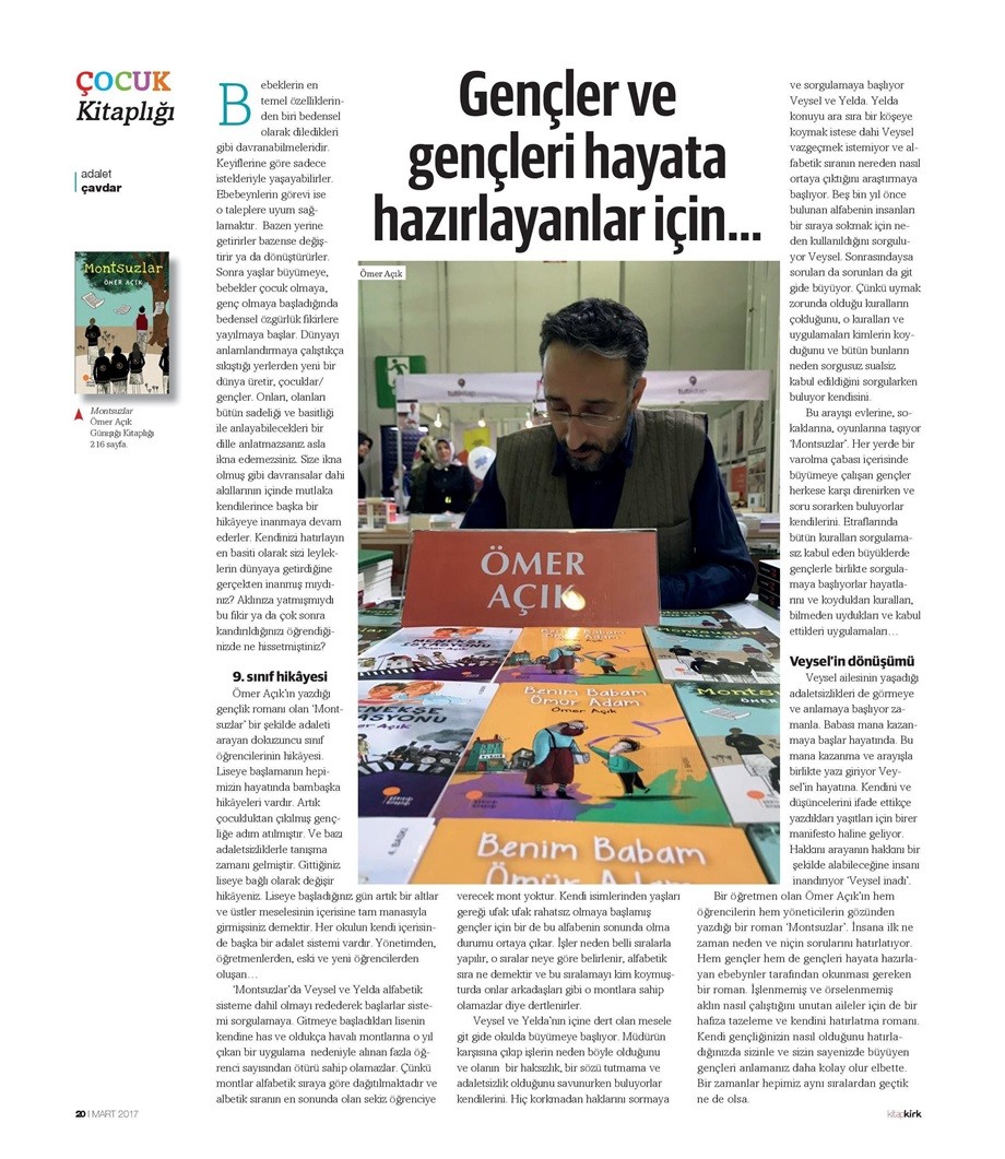 31-03-2017 | Agos Kitap | Gençler ve gençleri hayata hazırlayanlar için...