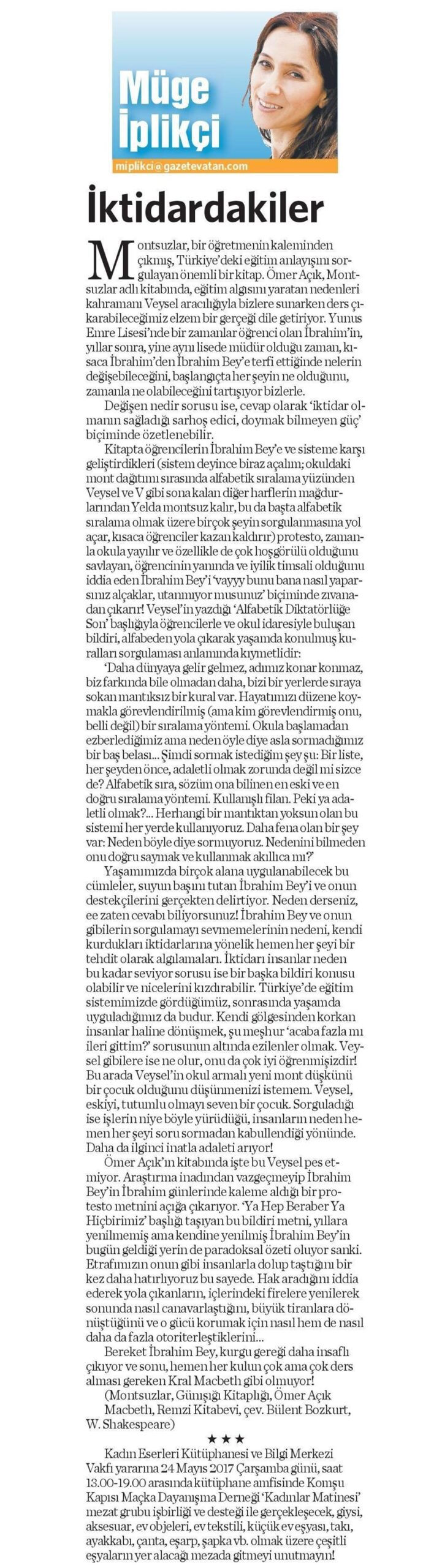 17-05-2017 | Vatan | İktidardakiler