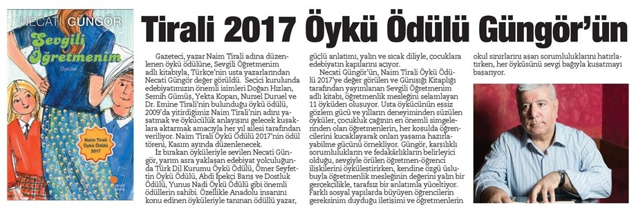 14-10-2017 | Adana 5 Ocak | Tirali 2017 Öykü Ödülü Güngör’ün