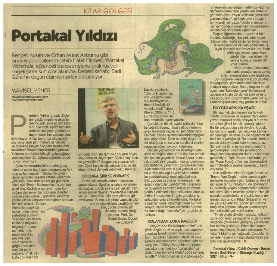 02-11-2017 | Cumhuriyet Kitap | Portakal Yıldızı