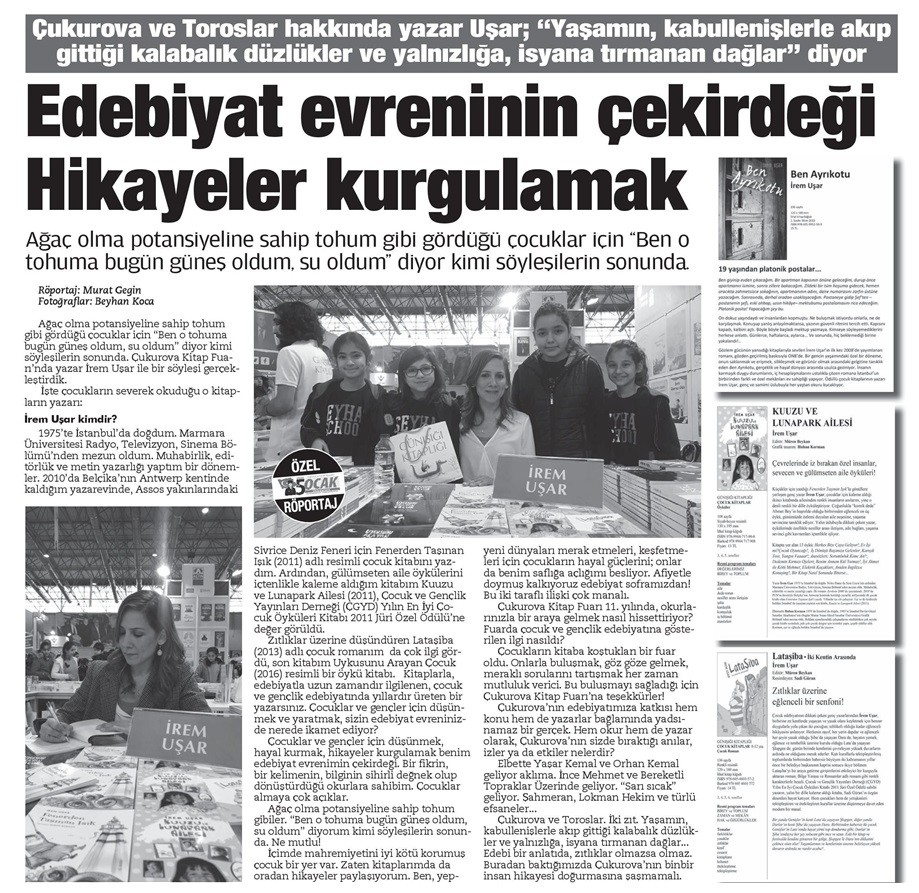 31-01-2018 | Adana 5 Ocak | Edebiyat evreninin çekirdeği hikâyeler kurgulamak