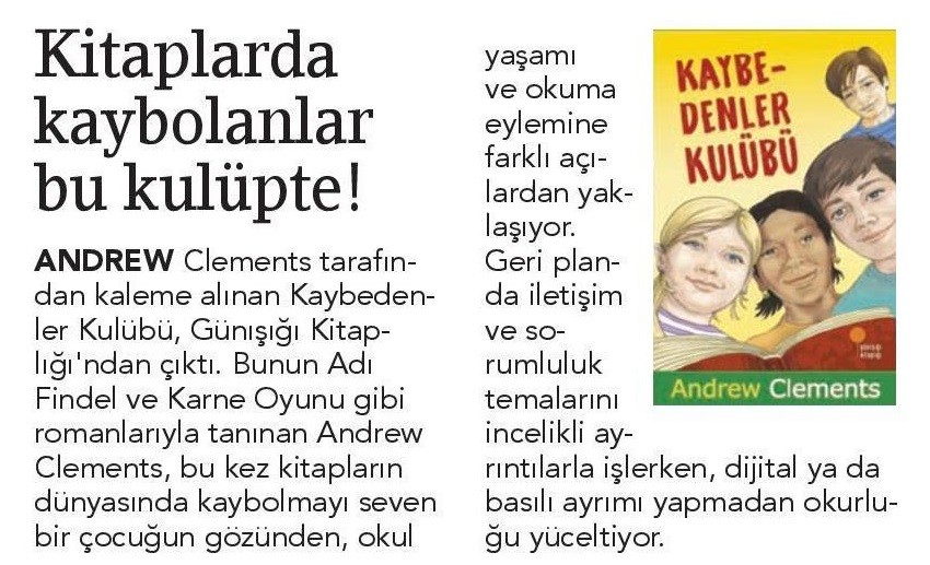 30-03-2018 | BirGün | Kitaplarda kaybolanlar bu kulüpte!