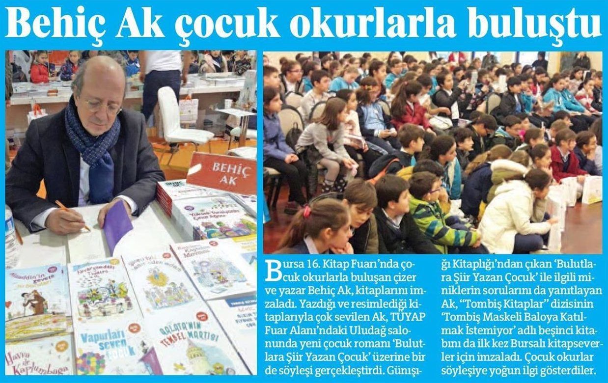 25-03-2018 | Bursa Olay | Behiç Ak çocuk okurlarla buluştu